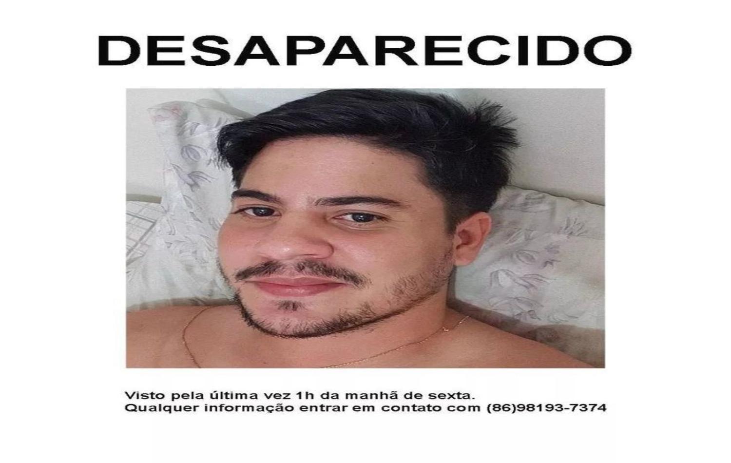 Jovem de 27 anos desaparece ao sair de casa durante madrugada em Teresina